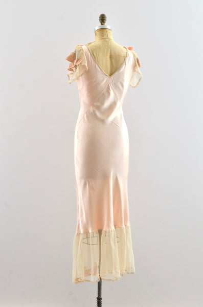Vintage 30's Satin Duchene Nightgown