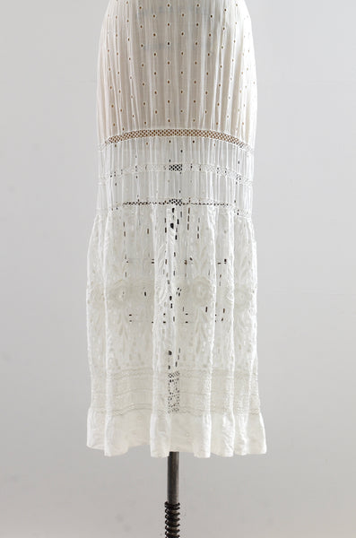 Edwardian Embroidered Lawn Dress