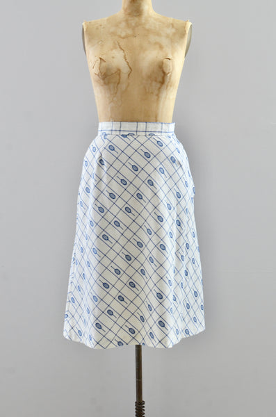 Vintage Tennis A-line Skirt