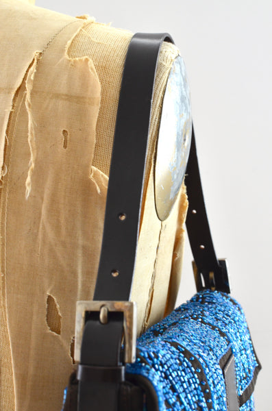 Rare Fendi Baguette Beaded Silk Bag