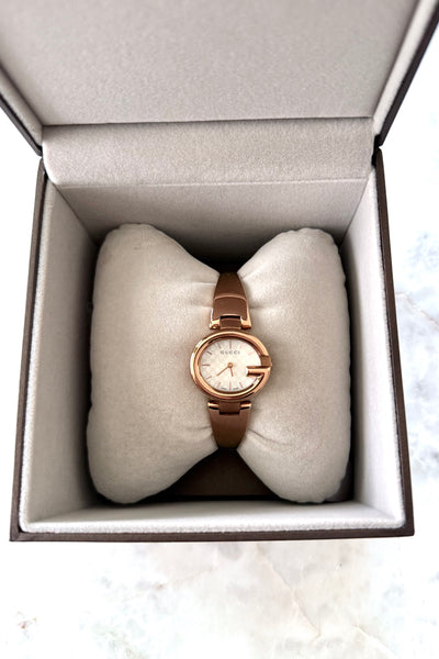 GUCCI Guccissima Horsebit Rose Gold Watch