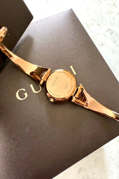 GUCCI Guccissima Horsebit Rose Gold Watch
