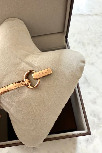 GUCCI Guccissima Horsebit Rose Gold Watch