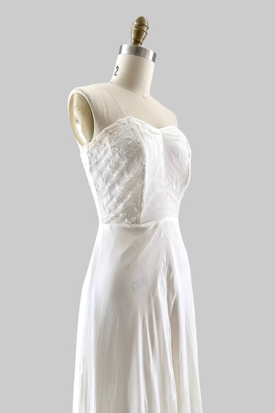 Vintage 1940s Strapless Gown