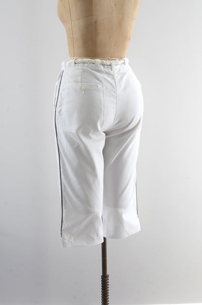 Vintage 50's White Pedal Pusher Pants