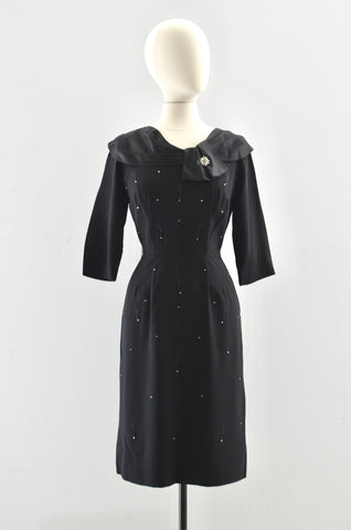 "Shooting Star" 50's Rhinestone Studded Dress