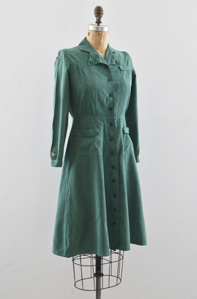 Vintage 40s Girl Scout Uniform Dress