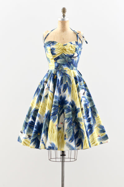 Kamehameha Red-Crowned Crane Dress - Pickled Vintage