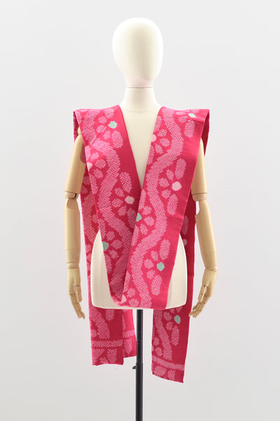 Vintage Pink Shibori Obi - Pickled Vintage