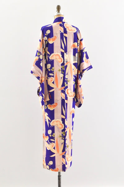 1950s Purple Stripe Kimono - Pickled Vintage