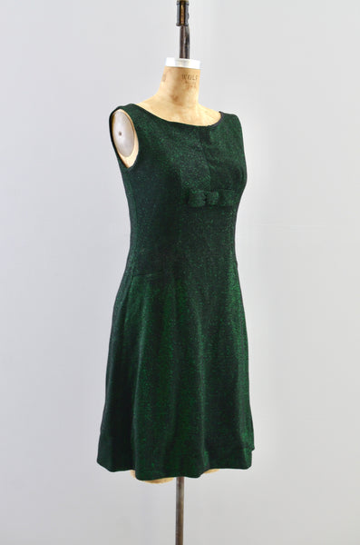 Vintage 1960s Green Lurex Dress