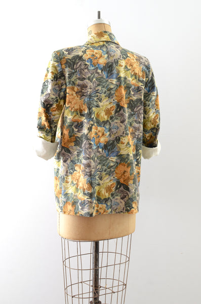 Vintage Floral Cotton Blazer
