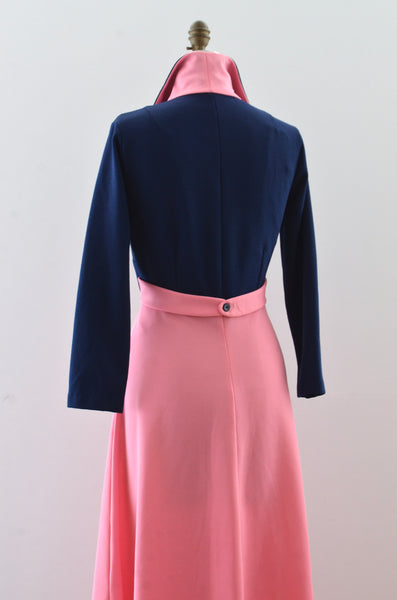 Vintage 1970s Colorblock Dress