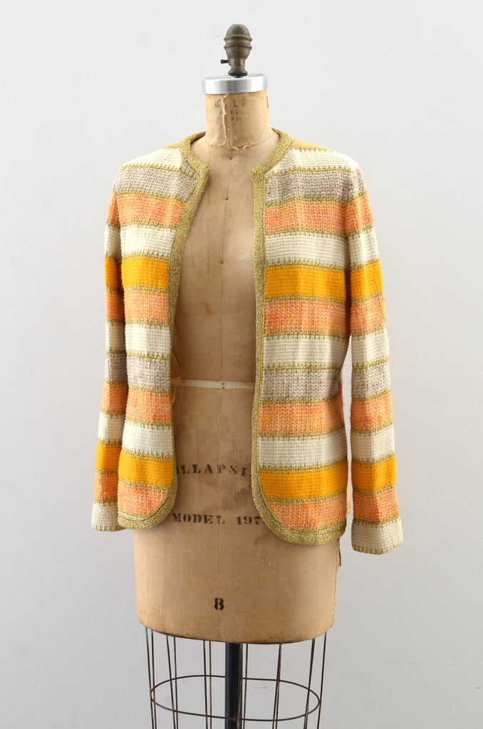 Metallic gold cardigan sweater online