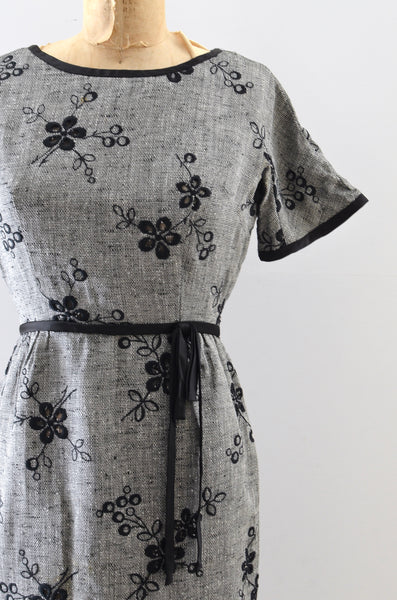Vintage 1960s Embroidered Eyelet Dress