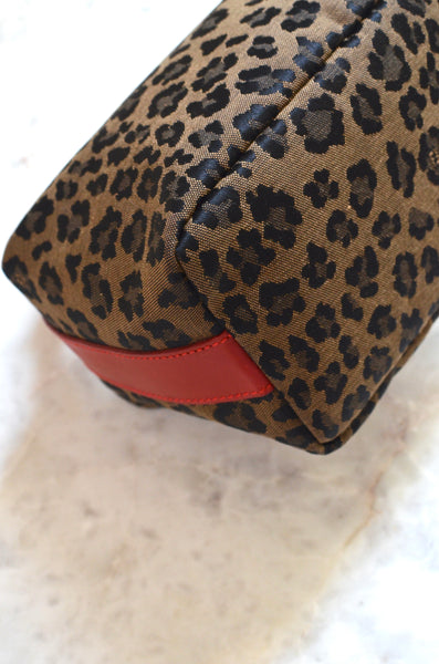 Fendi Mini Leopard Print Wristlet Pouch