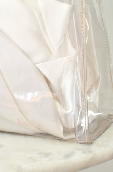 HERMÈS Transparent Bag Beach Handbag Shell Turnlock