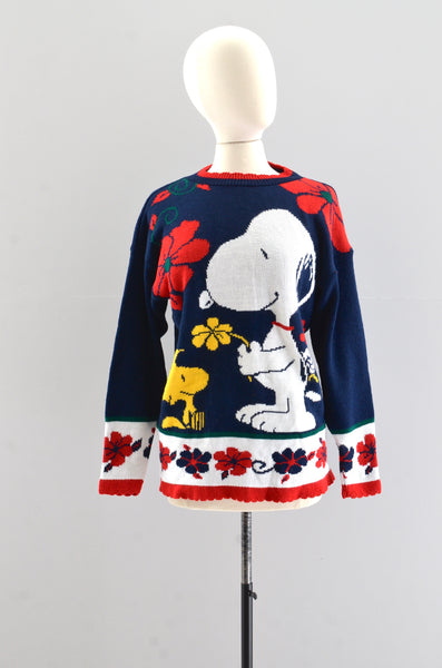 Vintage Snoopy & Woodstock Sweater