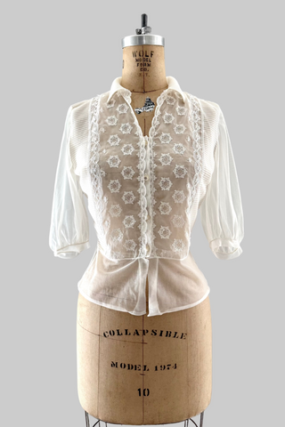 Vintage 1950s Sheer Top