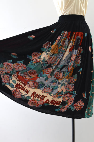 Vintage Novelty Print Skirt