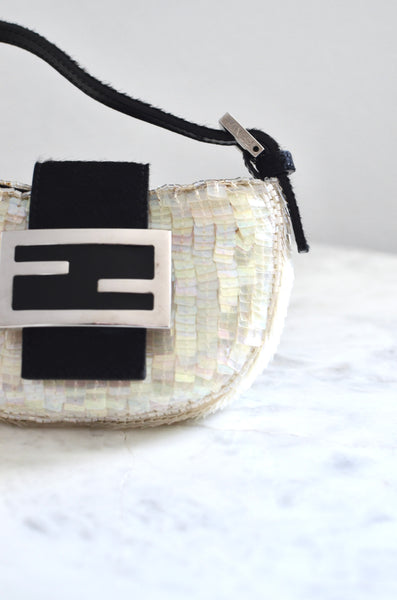 Fendi Croissant Micro Iridescent Sequin Bag