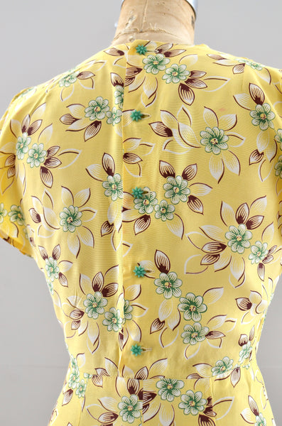 Vintage 1940s Floral Dress