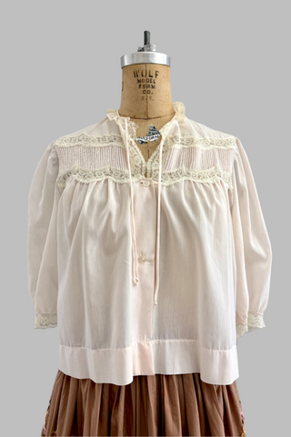 1950s Blush Bed Jacket