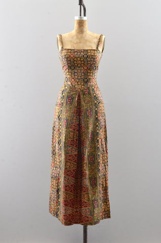 Vintage 70s Batik Dress