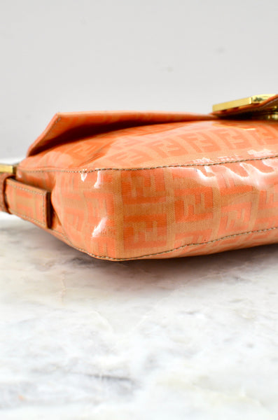 Fendi Baguette Orange Zucchino Bag