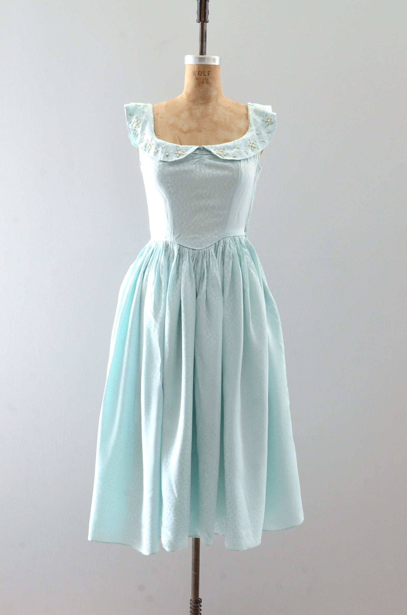 Vintag 1940s Light Blue Dress | XXS Vintag 1940s Light Blue Dress | XXS