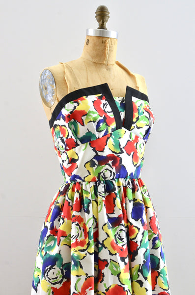 Vintage Marjon Couture Strapless Dress