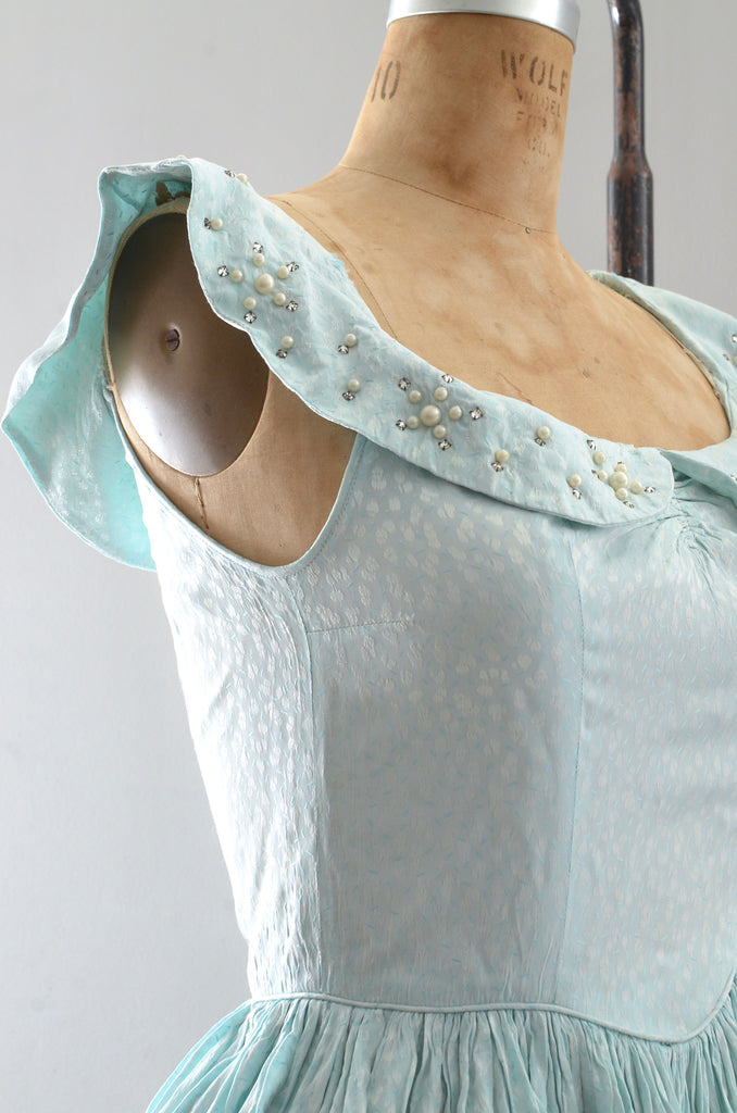 Vintag 1940s Light Blue Dress | XXS Vintag 1940s Light Blue Dress | XXS