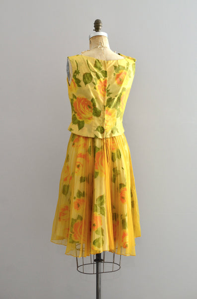 Vintage 1960s Yellow Dress