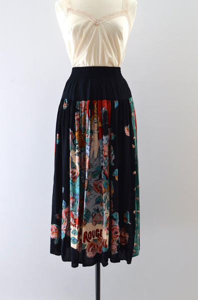 Vintage Novelty Print Skirt