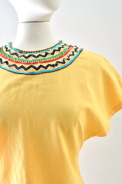 Vintage 1940s Yellow Top