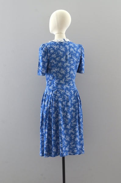 Vintage 90s Blue Dress