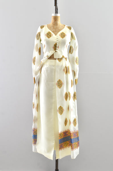 Vintage 1970s Alfred Shaheen Dress Set