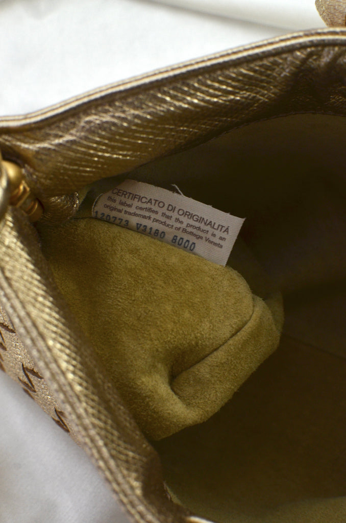 Bottega Veneta Intrecciato Leather Pochette Bag Gold – Pickled Vintage