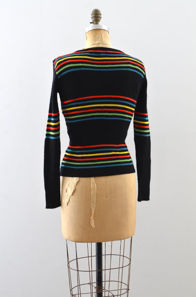 Vinage 70's Rainbow Striped Sweater