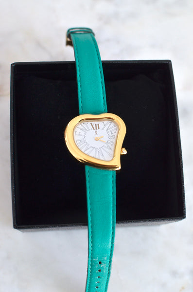 Rare 90s Yves Saint Laurent Heart Watch YSL