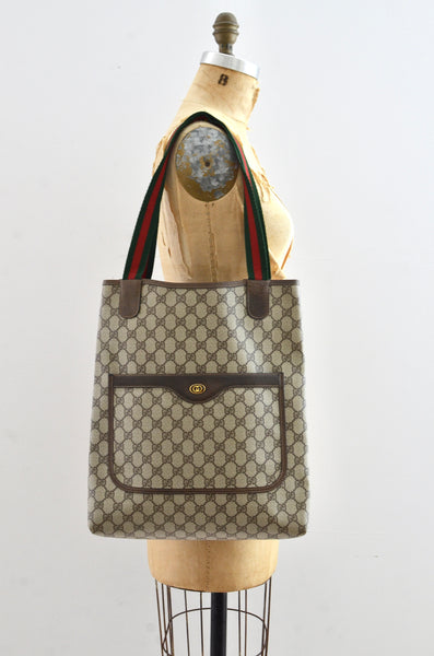 Vintage Gucci Sherry Line Strap Tote
