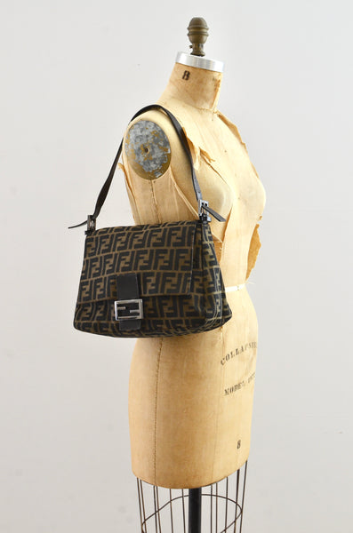 FENDI Zucca Mamma Baguette Shoulder Bag