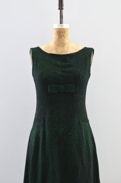 Vintage 1960s Green Lurex Dress