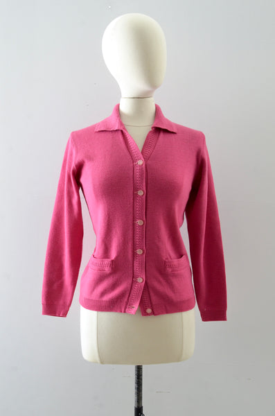 Vintage Pink Sweater Cardigan