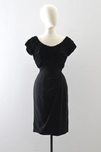 Vintage 1950s Ribbon Soutache Lilli  Diamond Dress