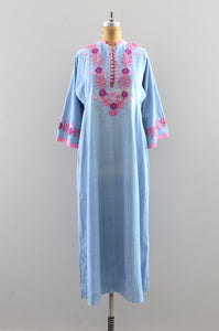 Vintage 1970s Embroidered Kaftan