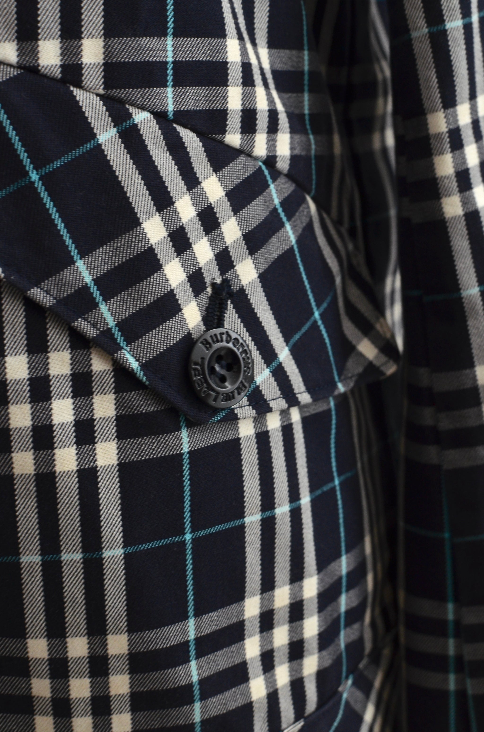 BURBERRY BLUE LABEL ツイルライダースジャケット Burberry Blue Label (Men's) Rider Jacket Black