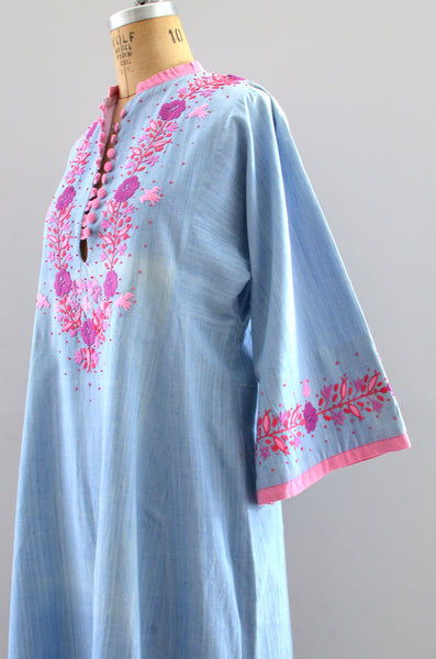 Vintage 1970s Embroidered Kaftan