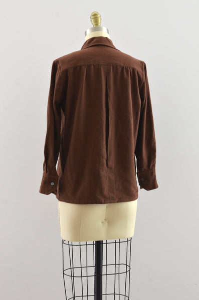 Vintage 40's Brown Wool Shirt