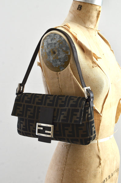 Fendi Zucca Tobacco Baguette Bag